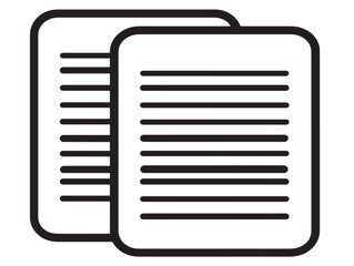 Elegant Page Icon Vector Line Art Clean Style