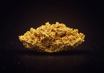 Luminous Gold Nuggets A Close-Up Macro Photography