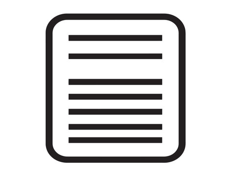 Stylish 2D Page Icon Vector Minimalist Artwork