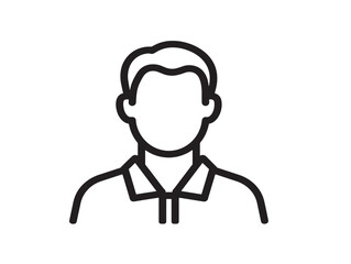 Sleek Person Icon Vector Line Art with Minimal Style