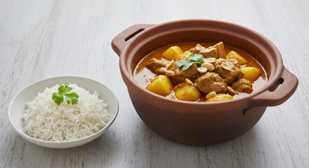 Delicious Massaman Curry with Rice