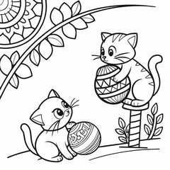 black and white cats