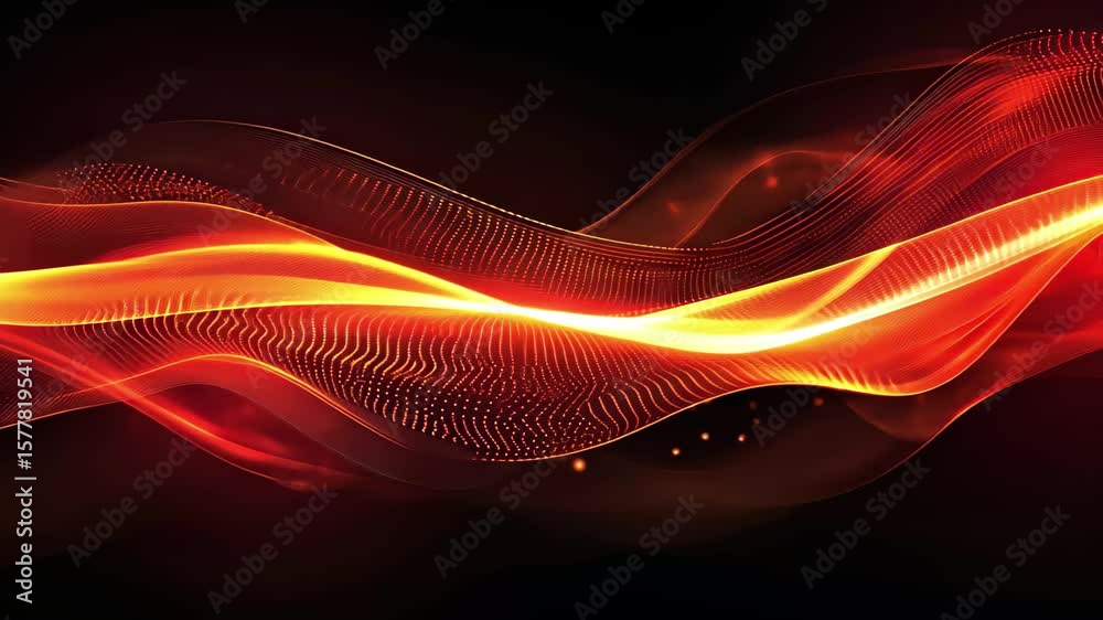 Poster dynamic abstract wavy lines create a vivid technological background with vibrant colors, abstract wa