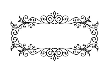 decorative frame with floral ornament
