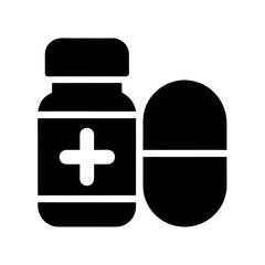 Obraz premium Editable Vector Medicine Silhouettes for Medical Packaging and Design Projects