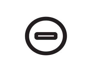 Simple modern radio button icon vector line art graphic