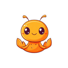 Obraz premium Cute shrimp seafood animal invertebrate, cute shrimp, a small seafood invertebrate, isolated on transparent background