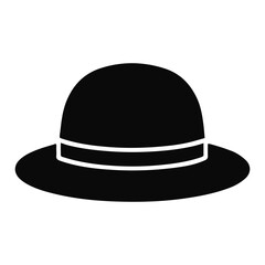 Classic Fedora Hat Silhouette Icon
