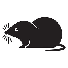 Abstract Cosmic Mole Silhouette with Stars