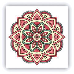 Circular pattern in the form of a mandala. Henna tatoo mandala. Mehndi style. Decorative pattern in oriental style. Coloring book page.