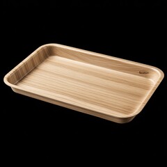 Wooden tray with smooth surface suitable for serving food or displaying items in a modern setting