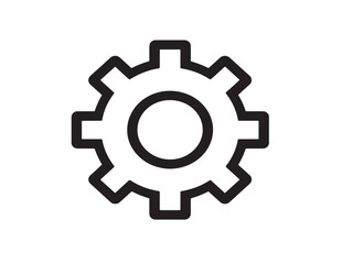 Minimal Line Art Settings Icon for UI Design  