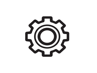 Vector Gear Settings Icon for Tech Applications  