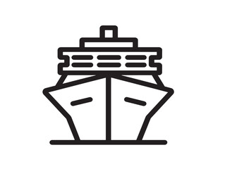 Simple Ship Icon in Clean Vector Design  
