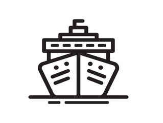 Stylized Shipping Icon in Minimal Line Format  