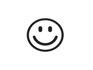 Minimalist Smile Icon in Clean Vector Line Style