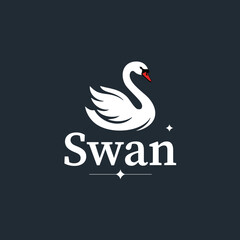 Swan logo Design, Swan vector illustration