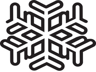 Obraz premium Winter Snowflake Icon in Elegant Minimal Line Form