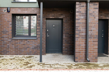 Modern luxury villa exterior in minimal scandinavian style, 3d render