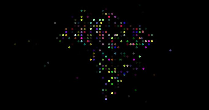 Brazil Map Formed by Falling Dots