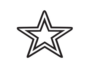 Obraz premium Sleek Star Outline Icon with Clean Vector Design