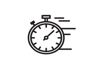 Clean Stopwatch Icon with Stylish Line Details