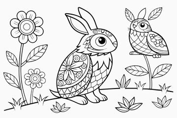 vector illustration of easter bunny