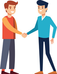 Young couple shaking hands, young couple holding hands