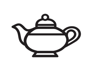 Stylish Tea Symbol in Minimalist Vector Artwork