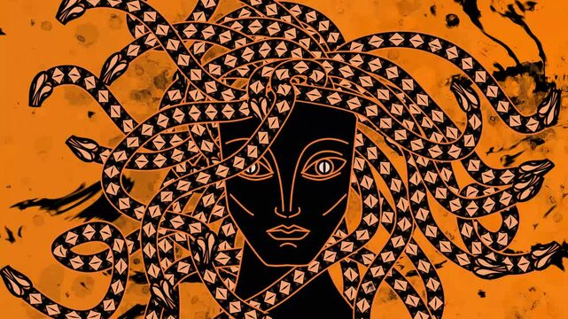 greek mythology medusa with deadly eyes