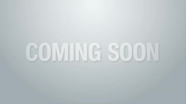 Simple bold white “COMING SOON” text scaling up from 0% to 100% with a bounce easing effect, then fading out smoothly on a soft gradient background loop.




