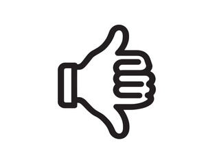 Stylish Dislike Icon in Clean Vector Line Artwork