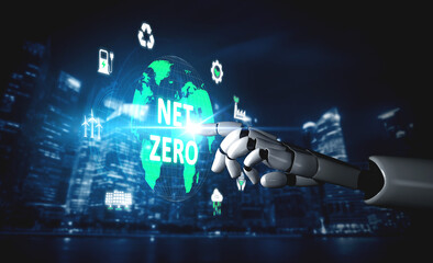 AI guides sustainability strategy with eco-intelligent tools and virtual assistants for achieving net zero goals and transforming digital business with green innovation. Vouch