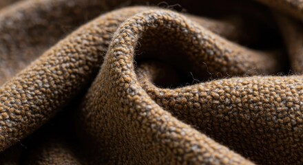 Fototapeta premium Closeup of textured brown fabric
