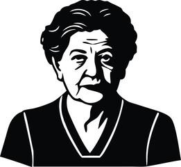 Portrait of an elderly woman, conveying wisdom and life experience through her expression