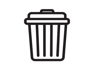 Modern Vector Trash Icon with Simple Style