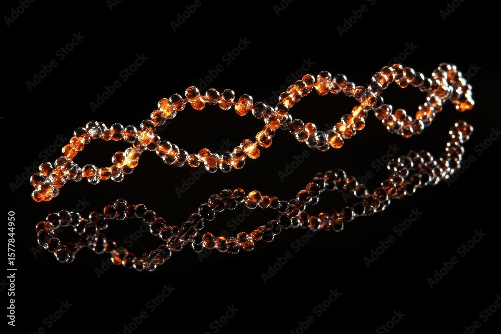Poster exploring the connection between dna strands and data processing in modern science, dna strand and d