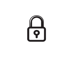 Minimalist Open Lock Symbol in Vector Form