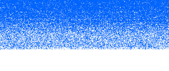 Winter blue background with white snowflakes. Christmas abstract illustration for background, cover design, poster, cards, flyer, social media, ads. Snowfall. Merry Christmas.