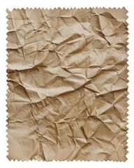 Crumpled Brown Kraft Paper Texture with Serrated Edges