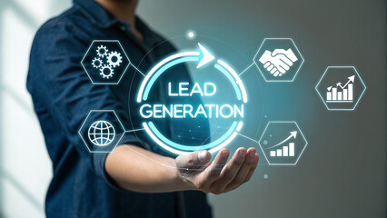 A businessman's hand touches a virtual screen, symbolizing a future of communication and data management solutions