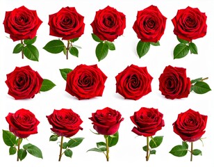 Red Roses – Fifteen Blooms and Stems