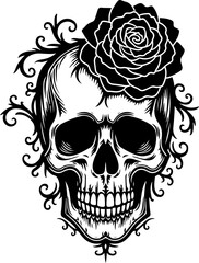 Obraz premium Dark Myth: Warrior, Serpent & Skull Tattoo Collection