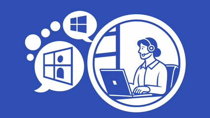 Windows support agent online customer service help desk virtual assistant technical support expert assistance