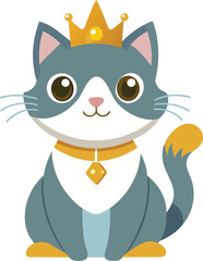Cat with a tiny crown