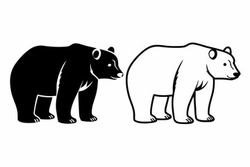 black and white bear