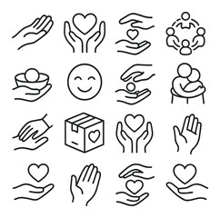 Retail shopping icon collection. linear style icons: store, products, shopping, basket, payment, checkout, price tags, barcode, food items, trolley vector icons.