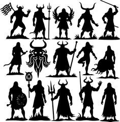  warrior,   tribal Fantasy God and Deity tattoo design vector graphics