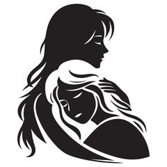Warm Hug Silhouette of Friends Showing Comfort and Care