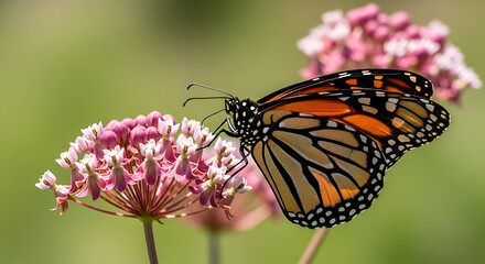 Fototapeta premium Monarch on Milkweed